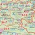 Polska 1:350 000. Arkusz, mapa ścienna. Kody pocztowe. Fragment 3