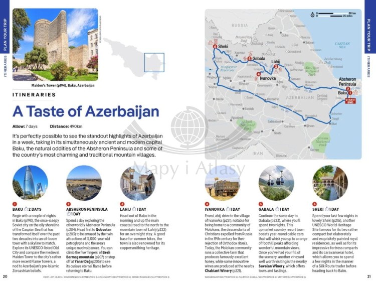 Gruzja, Armenia & Azerbejdżan. Przewodnik wydawnictwa Lonely Planet. Przykładowe strony 2