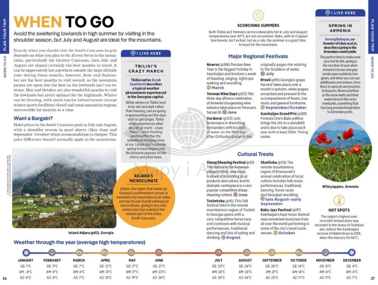 Gruzja, Armenia & Azerbejdżan. Przewodnik wydawnictwa Lonely Planet. Przykładowe strony 3