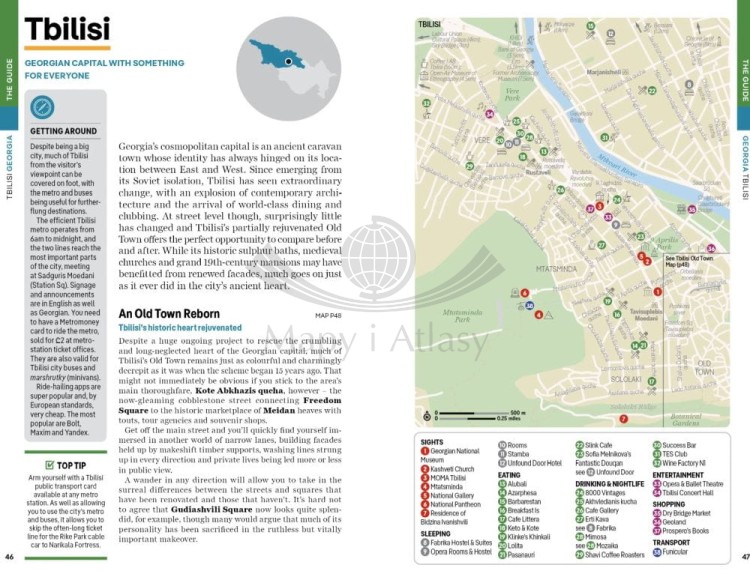 Gruzja, Armenia & Azerbejdżan. Przewodnik wydawnictwa Lonely Planet. Przykładowe strony 7