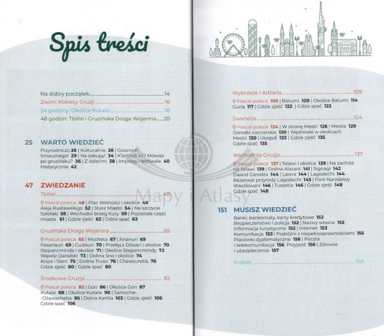 Gruzja. Przewodnik Lajt wydawnictwa Pascal. Spis treści