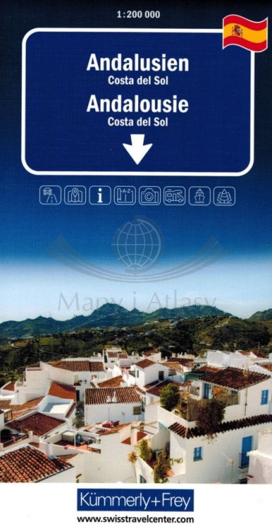 Andaluzja: Costa del Sol 1:200 000. Mapa samochodowo-turystyczna wydawnictwa Kümmerly+Frey. Okładka
