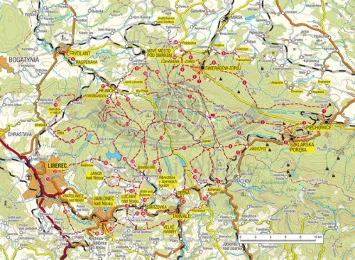 Góry Izerskie polskie i czeskie. Przewodnik wydawnictwa Rewasz. Mapa