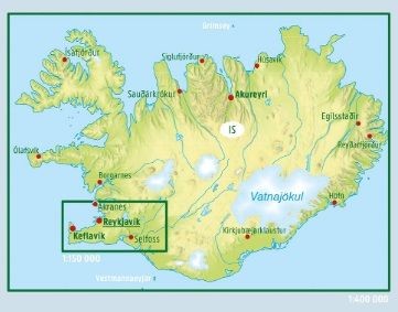 Islandia 1:400 000. Mapa samochodowo-turystyczna wydawnictwa Freytag Berndt. Zasięg