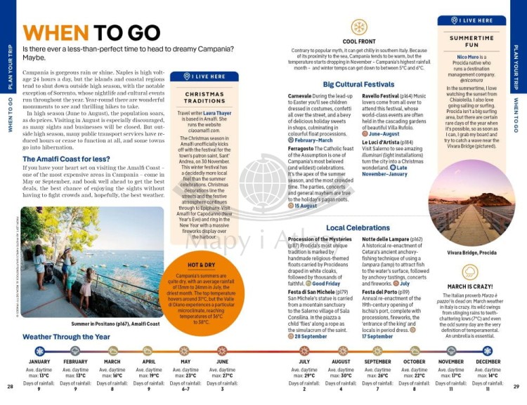 Neapol, Pompeje i Wybrzeże Amalfitańskie / Naples, Pompeii & the Amalfi Coast. Przewodnik wydawnictwa Lonely Planet. Przykładowe strony 2