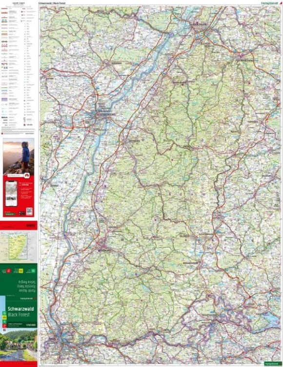 Schwarzwald 1:150 000. Mapa samochodowo-turystyczna wydawnictwa Freytag &amp; Berndt. Pierwsza strona