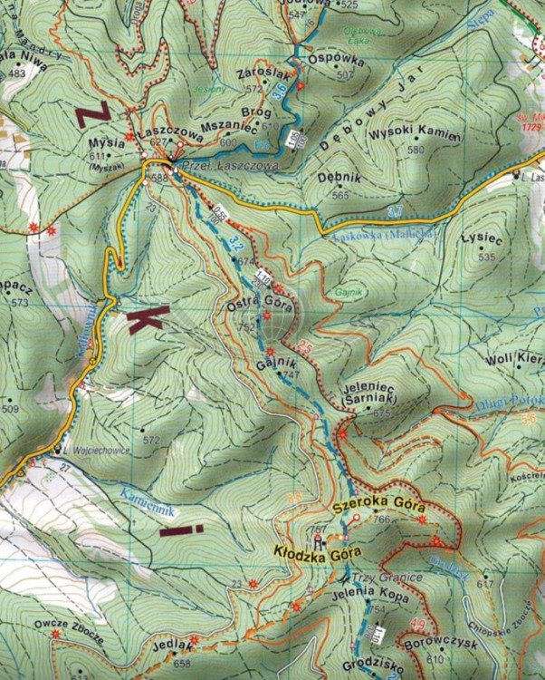 Góry Bardzkie i okolice 1:35 000. Mapa turystyczna wydawnictwa Compass. Fragment 2