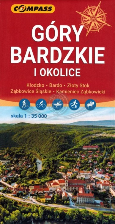 Góry Bardzkie i okolice 1:35 000. Mapa turystyczna wydawnictwa Compass. Okładka