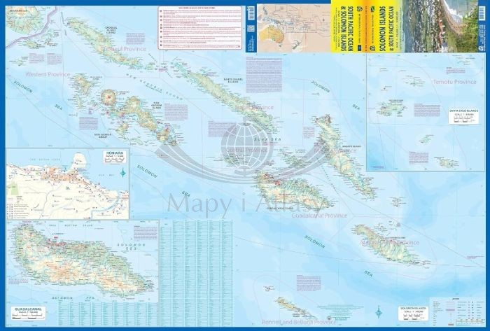 Wyspy Salomona / Południowy Pacyfik. Mapa samochodowo-turystyczna wydawnictwa ITMB. Pierwsza strona