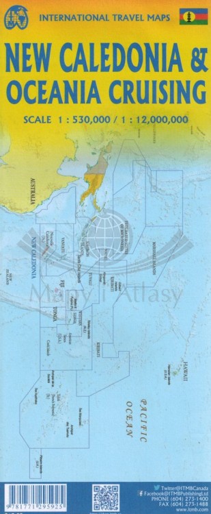 Oceania i Nowa Kaledonia. Mapa samochodowa wydawnictwa ITMB. Okładka - tył