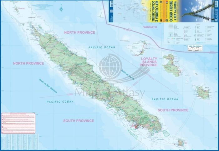 Oceania i Nowa Kaledonia. Mapa samochodowa wydawnictwa ITMB. Pierwsza strona
