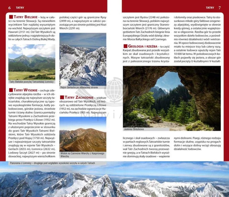 Tatry. Ilustrowany przewodnik z mapami wydawnictwa Galileos. Przykładowe strony 1