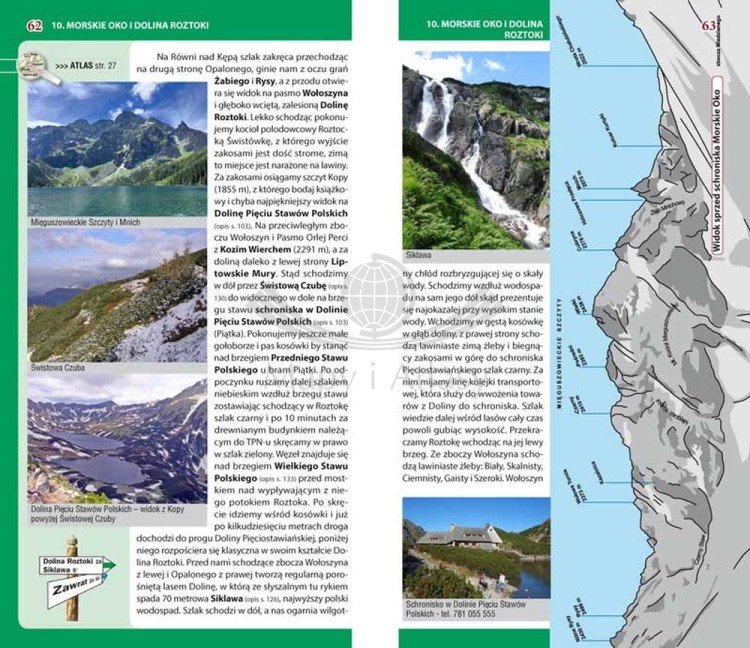 Tatry. Ilustrowany przewodnik z mapami wydawnictwa Galileos. Przykładowe strony 2