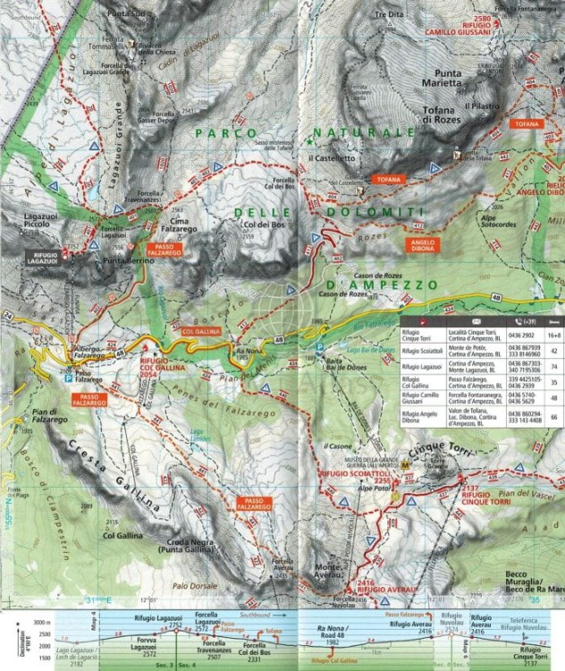 Dolomite High Route / Dolomity Alta Via1. Wodoodporny atlas turystyczny wydawnictwa National Geographic. Przykładowe strony