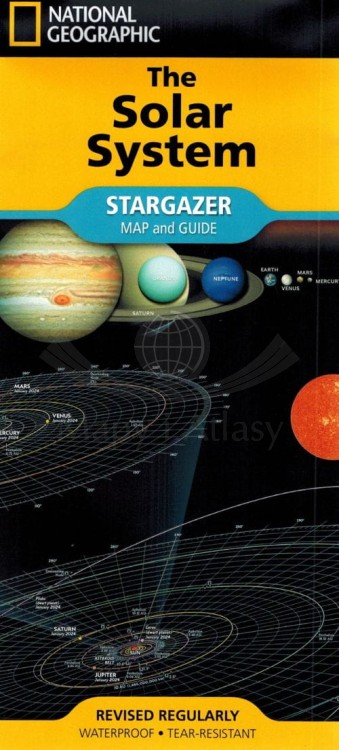 Układ Słoneczny/ The Solar System. Wodoodporna mapa wydawnictwa National Geographic. Okładka