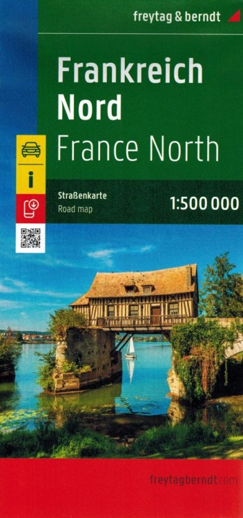 Francja Północna 1:500 000. Mapa samochodowo-turystyczna wydawnictwa Freytag &amp; Berndt. Okładka