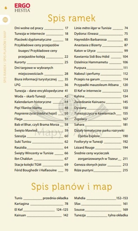Tunezja. Przewodnik travelbook wydawnictwa Bezdroża. Spis treści 4
