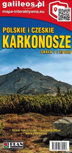 Polskie i Czeskie Karkonosze 1:25 000. Mapa turystyczna wydawnictwa Galileos. Okładka