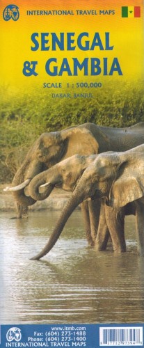 Senegal i Gambia. Mapa samochodowa wydawnictwa ITMB. Okładka