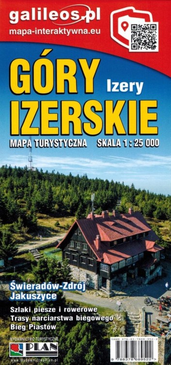 Góry Izerskie "Izery"1:25 000. Mapa turystyczna wydawnictwa Galileos. Okładka