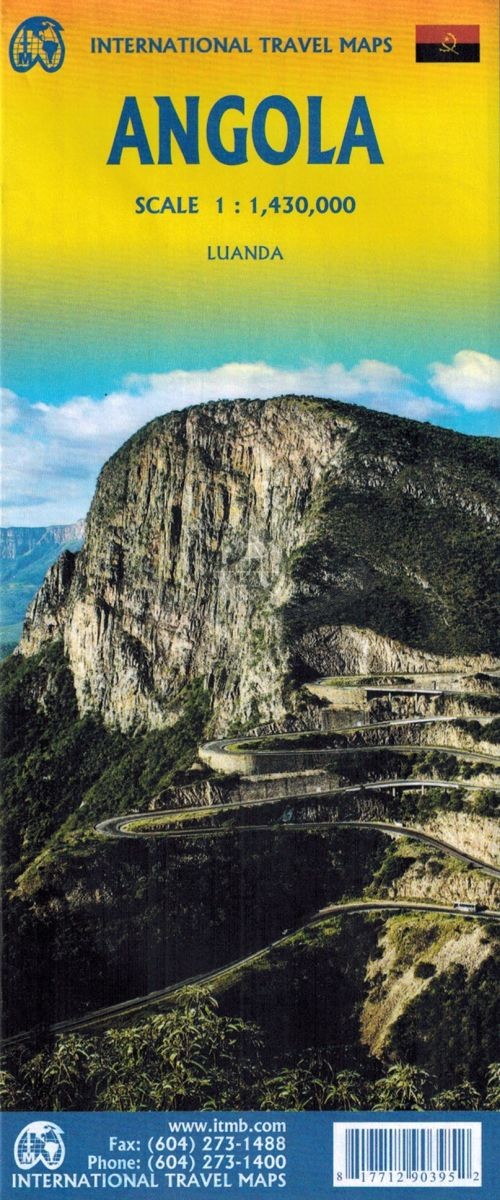 Angola 1:1 430 000. Mapa samochodowo-turystyczna. Wyd.2025. ITMB