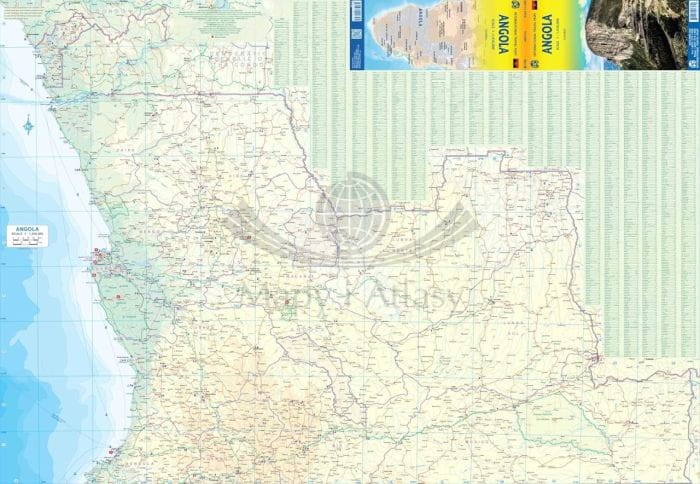 Angola 1:1 430 000. Mapa samochodowo-turystyczna wydawnictwa ITMB. Pierwsza strona