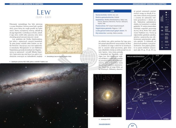 Atlas gwiazd. Przewodnik po konstelacjach wydawnictwa SBM. Przykładowe strony 1
