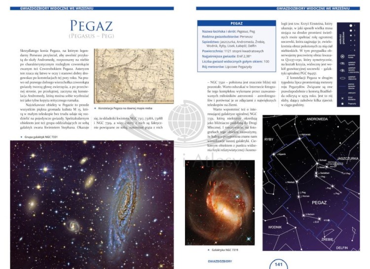 Atlas gwiazd. Przewodnik po konstelacjach wydawnictwa SBM. Przykładowe strony 2