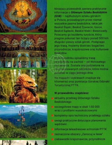 Główny Szlak Beskidzki. Przewodnik turystyczny wydawnictwa Compass. Okładka tył