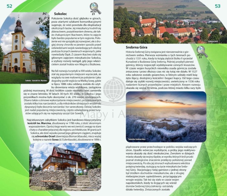Góry Sowie. Ilustrowany przewodnik z mapami wydawnictwa Galileos. Przykładowe strony 3