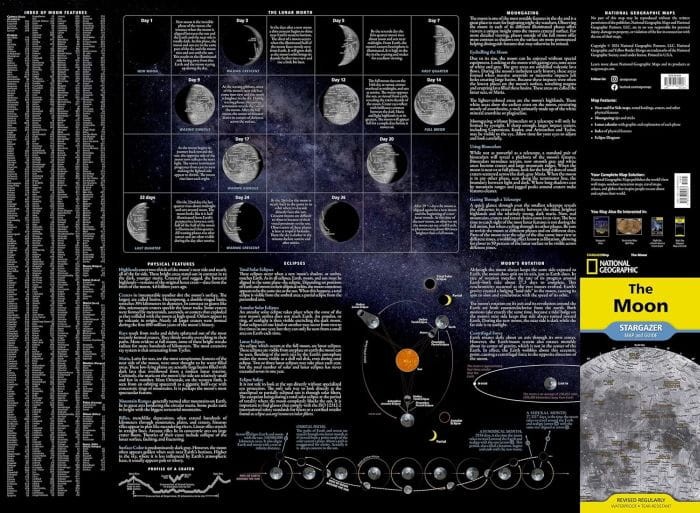 Księżyc/ The Moon. Wodoodporna mapa wydawnictwa National Geographic. Pierwsza strona