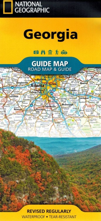 Gruzja. Wodoodporna mapa samochodowo-turystyczna wydawnictwa National Geographic. Okładka