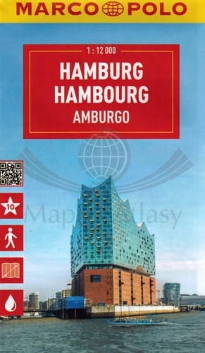 Hamburg. Wodoodporna mapa kieszonkowa/ plan miasta wydawnictwa Marco Polo. Okładka