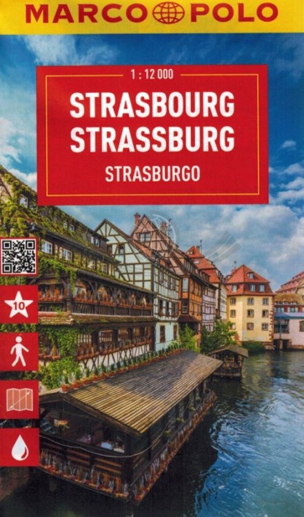 Strasburg 1:12 000. Wodoodporny plan miasta wydawnictwa Marco Polo. Okładka