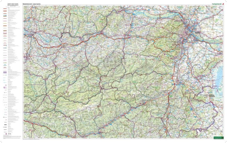 Dolna Austria 1:150 000. Mapa samochodowo-turystyczna /11/ wydawnictwa Freytag & Berndt. Strona druga