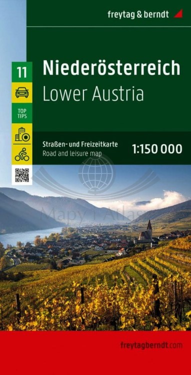 Dolna Austria 1:150 000. Mapa samochodowo-turystyczna /11/ wydawnictwa Freytag & Berndt. Okładka