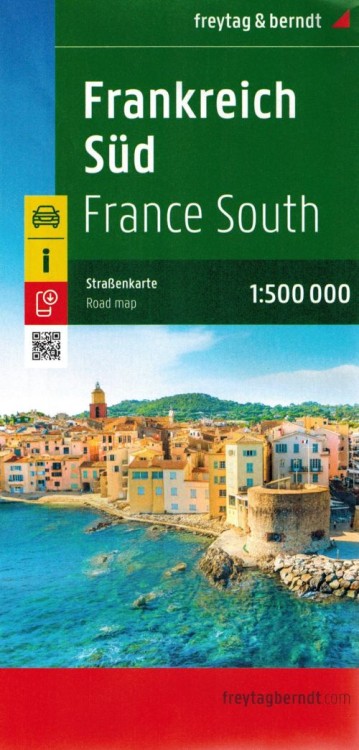 Francja Południowa 1:500 000. Mapa samochodowo-turystyczna wydawnictwa Freytag Berndt. Okładka
