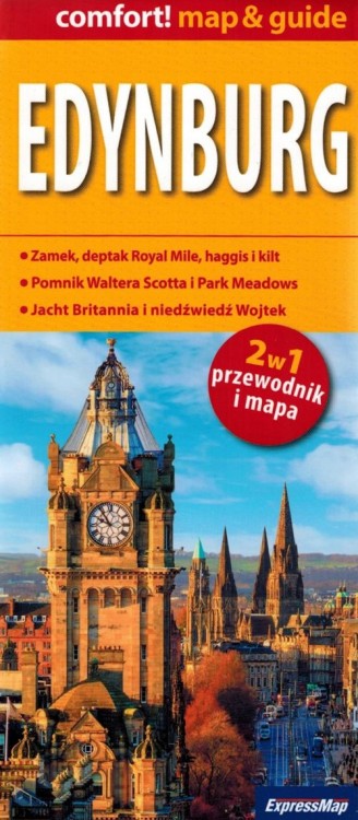 Edynburg. Laminowana mapa / Plan miasta + Miniprzewodnik wydawnictwa ExpressMap. Okładka