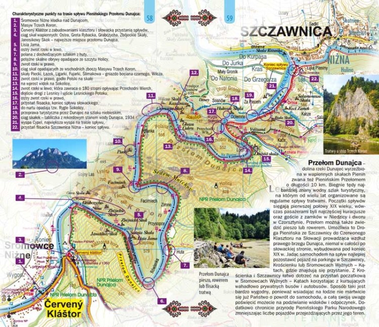 Pieniny, Szczawnica, Krościenko nad Dunajcem. Ilustrowany przewodnik z mapami wydawnictwa Galileos. Przykładowe strony 2