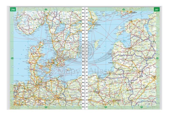 Niemcy 1:200 000. Atlas samochodowy wydawnictwa Freytag Berndt. Przykładowe strony 4