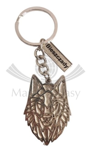Bieszczady - wilk. Breloczek metalowy