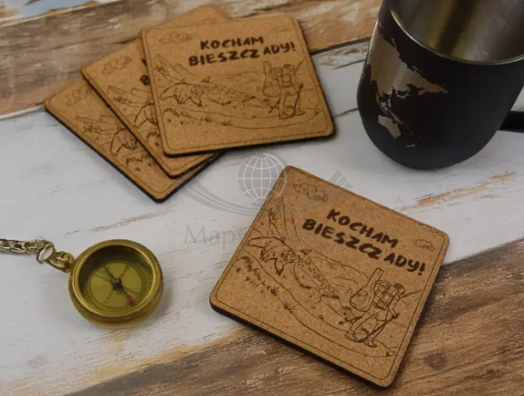 Kocham Bieszczady. Zestaw: 4 x podkładka pod kubek