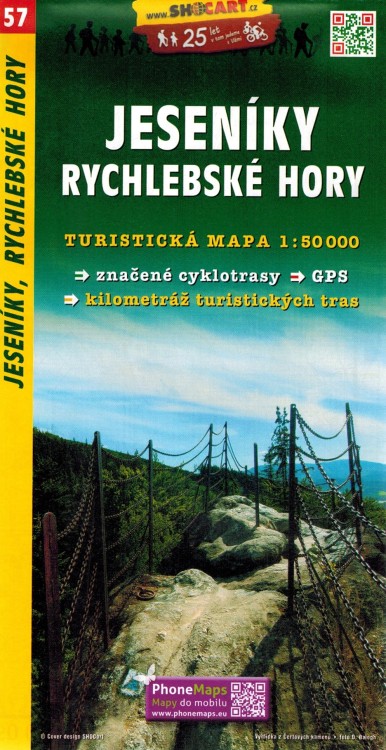 Jesioniki, Góry Rychlebskie / Jeseniky, Rychlebske Hory. Mapa turystyczna 57 wydawnictwa Shocart. Okładka