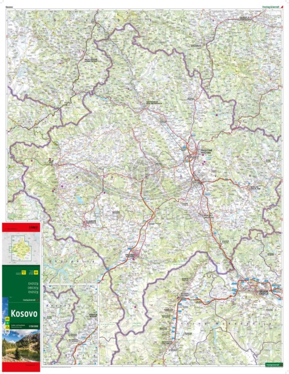 Kosowo 1:150 000. Mapa samochodowa wydawnictwa Freytag &amp; Berndt. Pierwsza strona