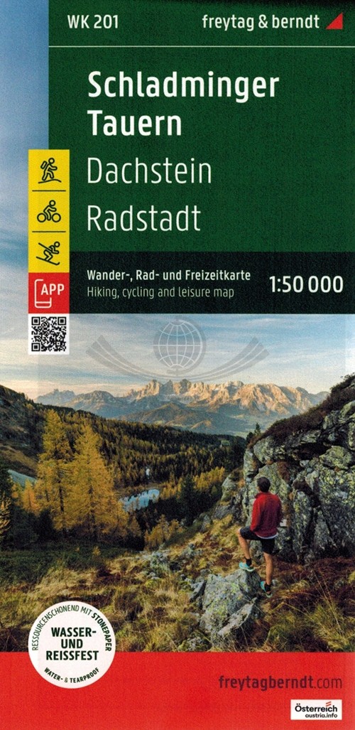 Schladminger Tauern, Radstadt, Dachstein. Wodoodporna mapa turystyczna WK 201. Wyd. 2025. Freytag & Berndt