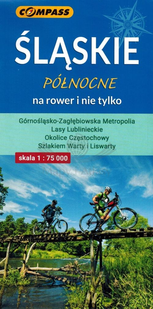Śląskie - część północna. Mapa turystyczno-rowerowa. Wyd. 2025. Compass