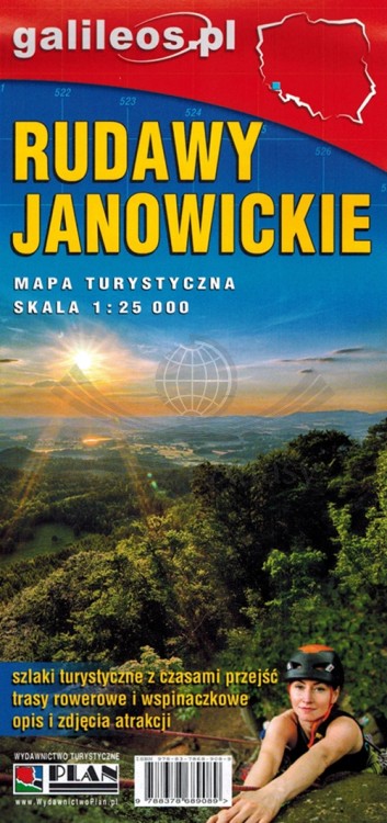 Rudawy Janowickie 1:25 000. Mapa turystyczna wydawnictwa Galileos. Okładka