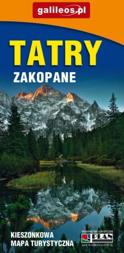 Tatry, Zakopane. Kieszonkowa, laminowana mapa turystyczna / Plan miasta wydawnictwa Galileos. Okładka