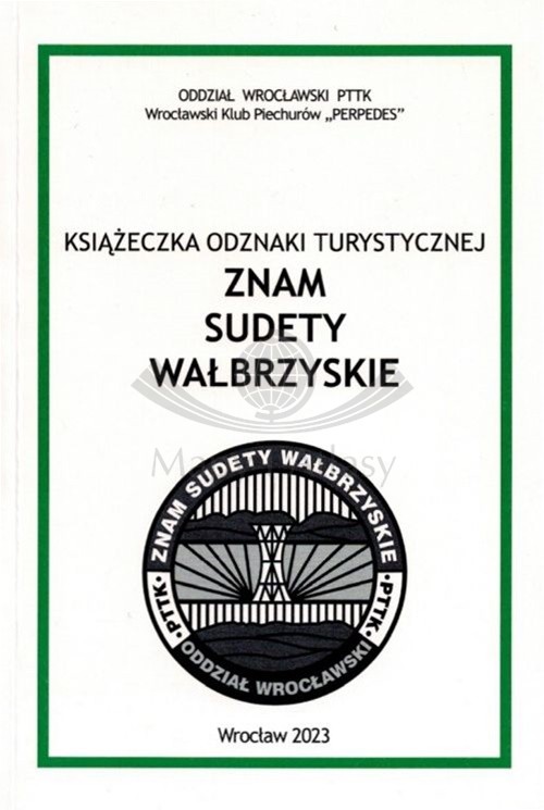 Książeczka odznaki turystycznej "Znam Sudety Wałbrzyskie". Okładka