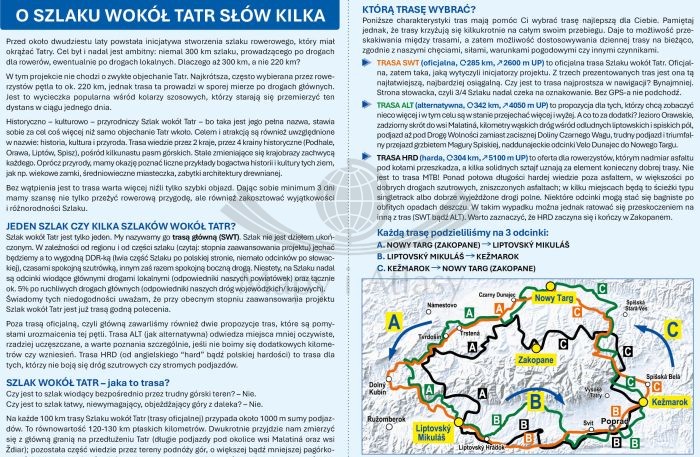 Szlak wokół Tatr. Laminowana mapa turystyczno-rowerowa wydawnictwa Compass. Fragment 7